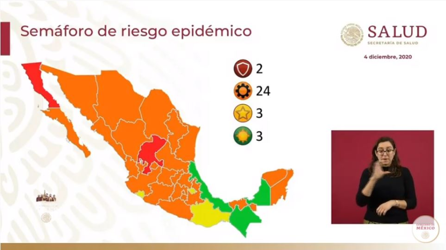 Veracruz, Campeche y Chiapas en semáforo verde epidémico 