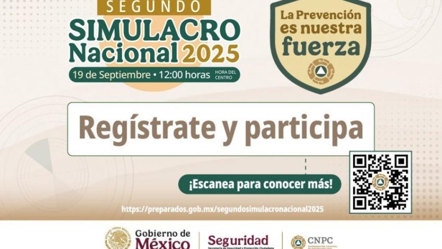 Convoca PC Tamaulipas a sumarse al Simulacro Nacional 2025