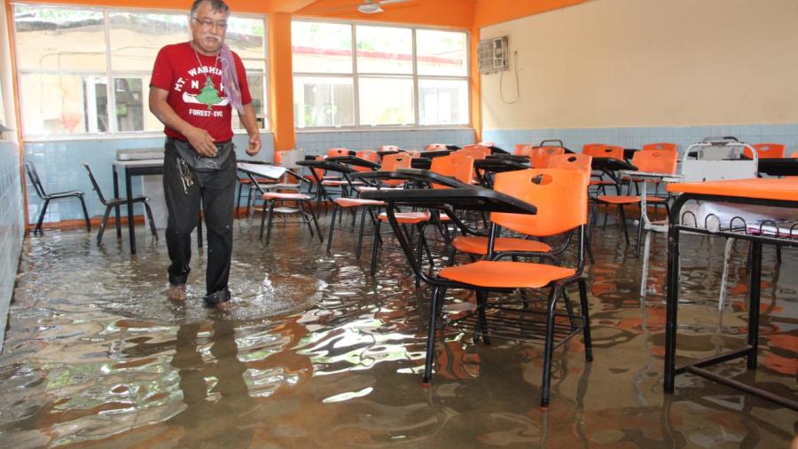 Repararán escuelas dañadas por lluvias en el sur de Tamaulipas