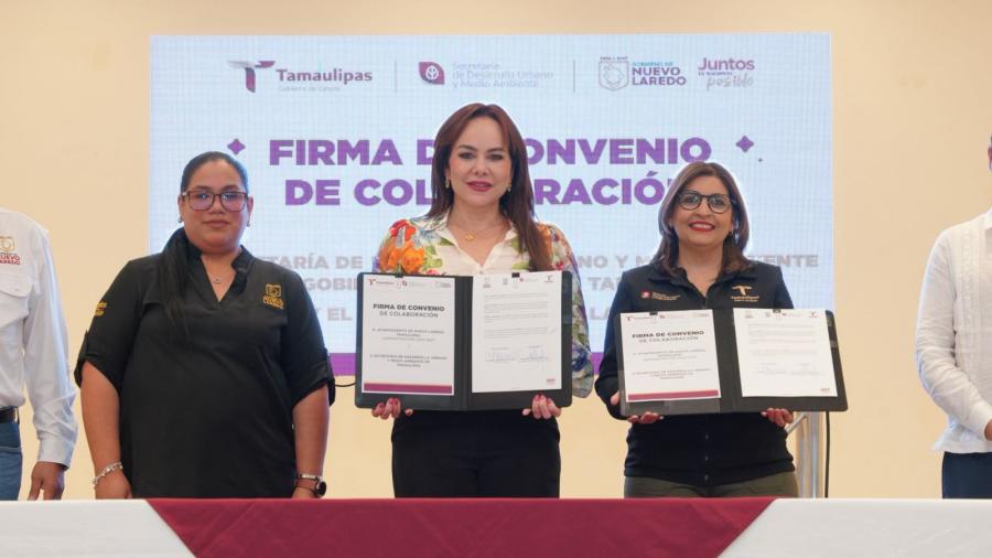 Lidera alcaldesa Carmen Lilia Canturosas agenda ambiental en Tamaulipas, firma acuerdo con SEDUMA para convertir a Nuevo Laredo en una ciudad verde