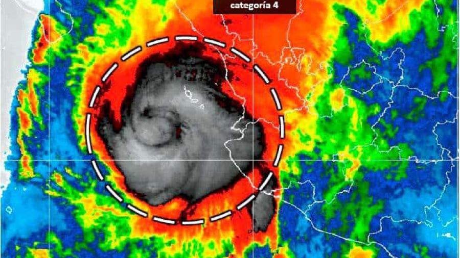 Esta tarde hurac&aacute;n Willa tocar&iacute;a tierra en l&iacute;mites de Sinaloa y Nayarit