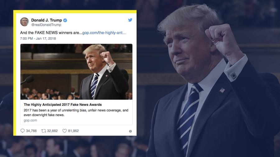Trump otorga los premios a las 'fake news'