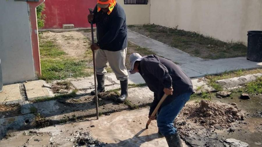 Ejecutó Comapa trabajos de mantenimiento en fraccionamiento San Valentín