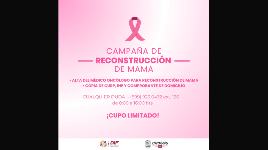 Llama DIF Reynosa a registrarse en la Campaña de Reconstrucción de Mama