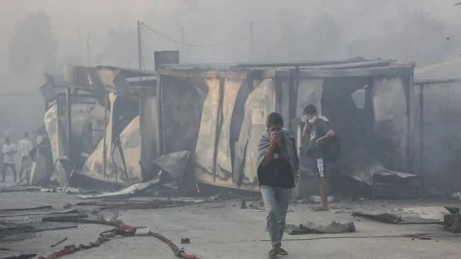 Se registra nuevo incendio en el campo de refugiados de Grecia