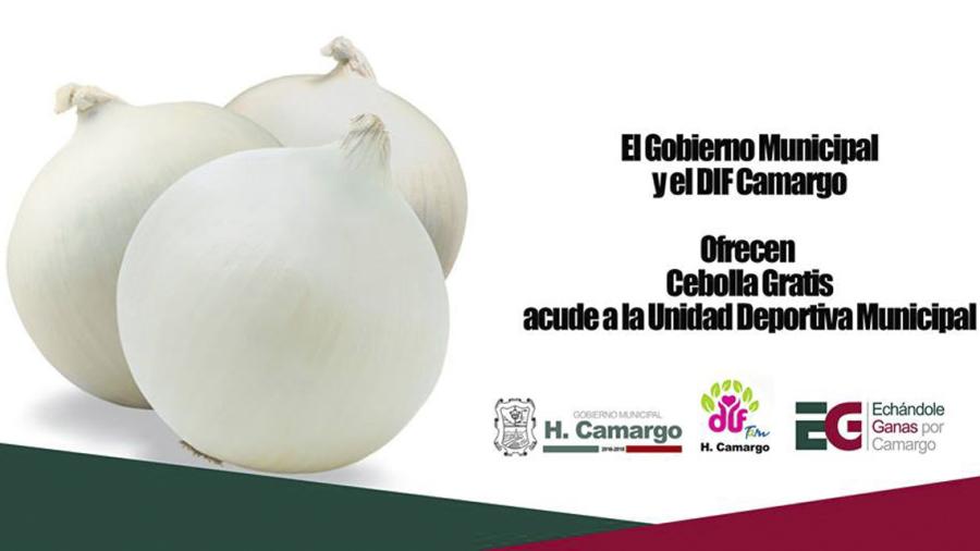 Ayuntamiento y DIF Camargo ofrecen cebollas gratis