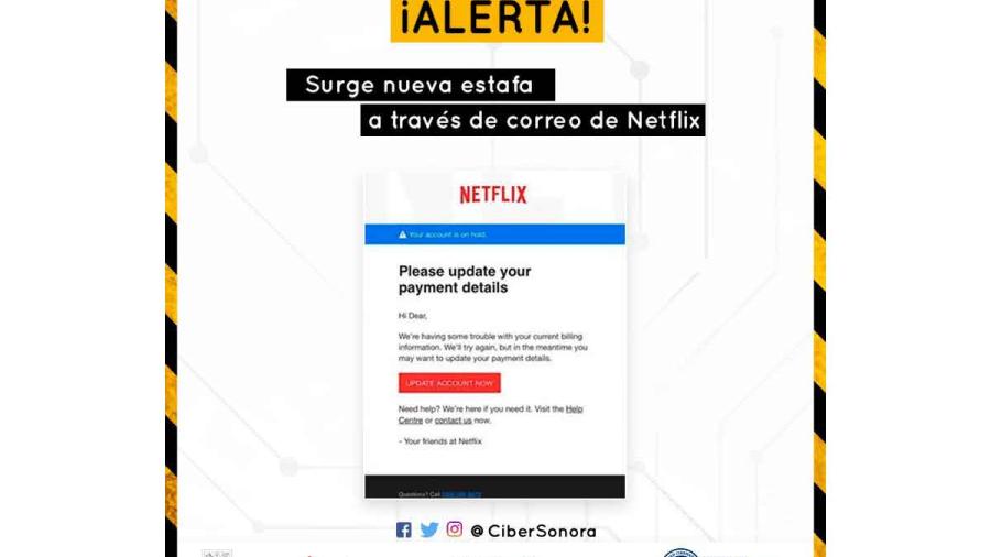 Alertan estafa cibernética utilizando nombre de NetflixLAT