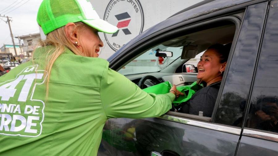 Muestran matamorenses su apoyo a Maki Ortiz en megabrigada Verde 