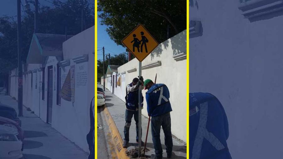 Instalan señalamientos en beneficio a instituciones educativas