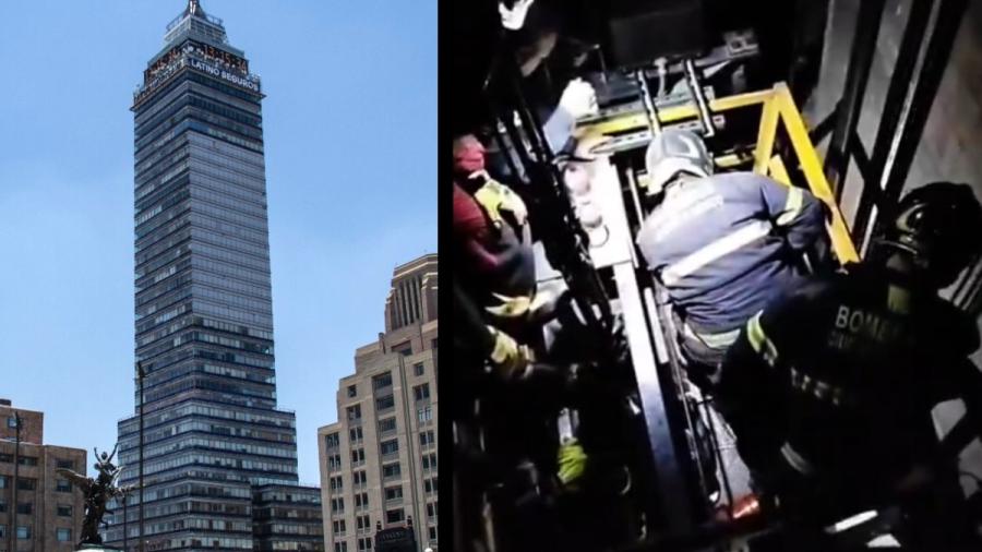 Así rescataron a 12 personas que quedaron atrapadas en elevador de la Torre Latinoamericana