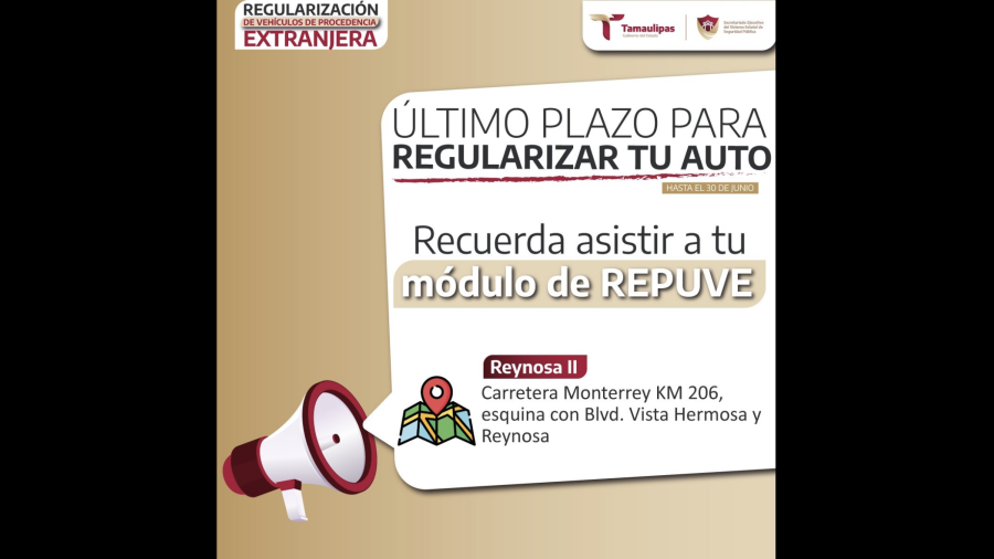 Atiende Módulo REPUVE del Gobierno de Reynosa solicitudes de usuarios