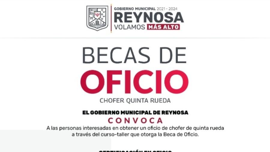 Anuncia Gobierno de Reynosa Becas de Oficio para chofer de 5a rueda 