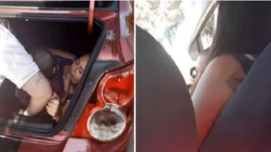 Mujer se esconde en la cajuela del taxi de su esposo para espiarlo