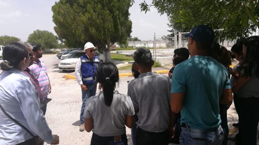 Estudiantes visitan planta potabilizadora Pastor Lozano