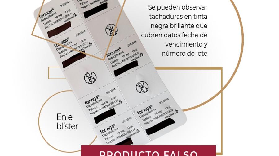 Alerta Cofepris por venta de Forxiga falsa 