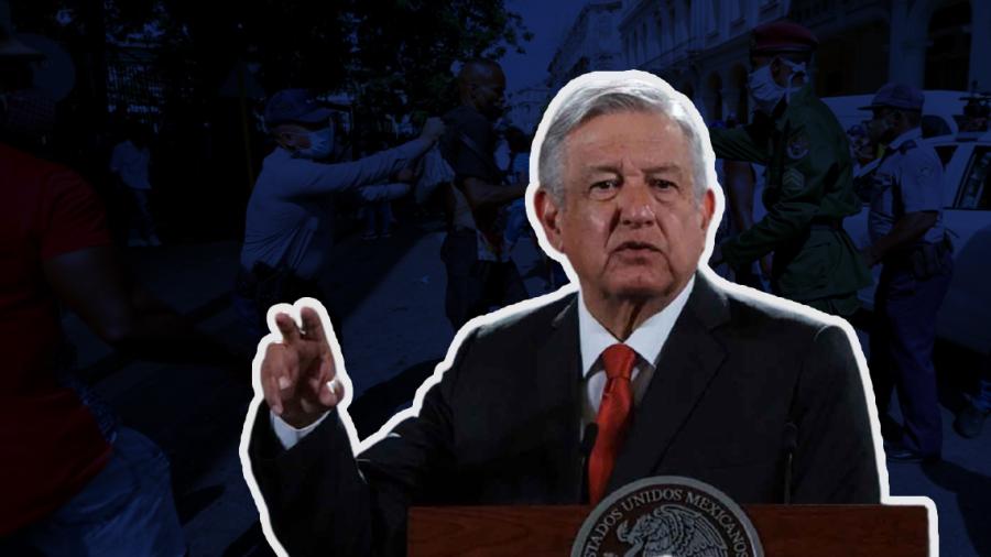 Pide AMLO no intervención de otros gobiernos en conflicto de Cuba; ofrecerá México comida, medicamentos y vacunas