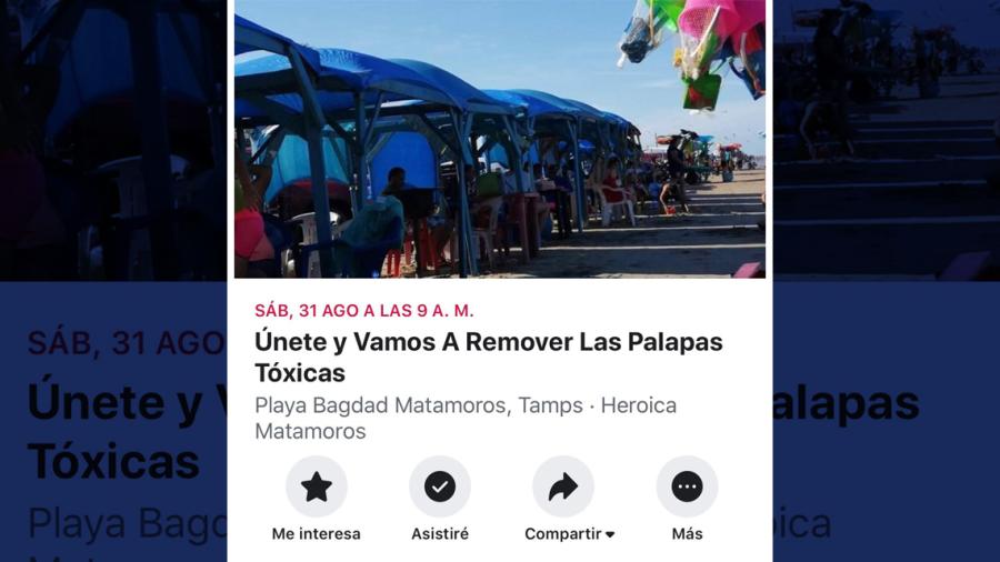 Usuarios en Facebook se organizan para retirar “Palapas” de la playa Bagdad