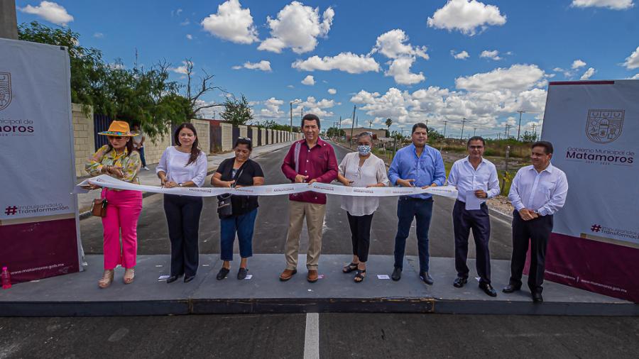 Beneficia Gobierno de Matamoros a cientos de familias con más obras de pavimentación