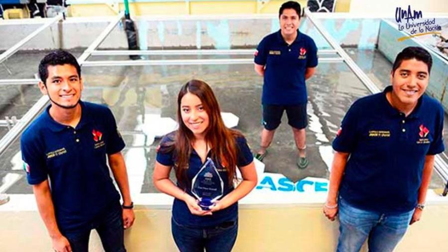 Estudiantes de ingeniería civil de la UNAM ganan concurso en EUA