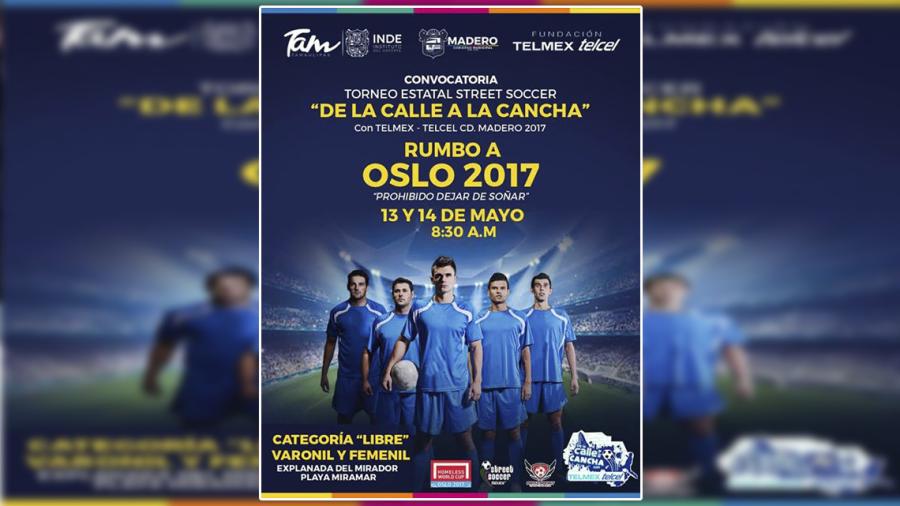 Realizarán torneo estatal Street Soccer en Madero