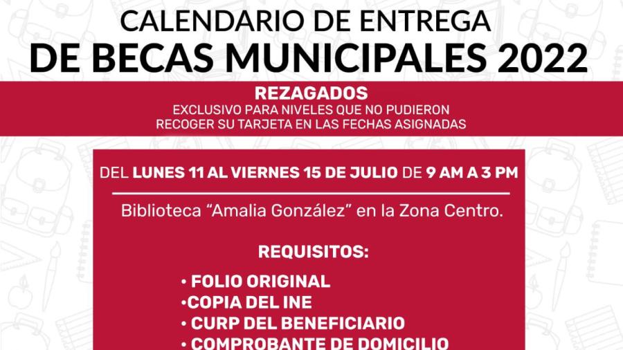 Entrega Gobierno de Carlos Peña Ortiz Becas Municipales para rezagados 