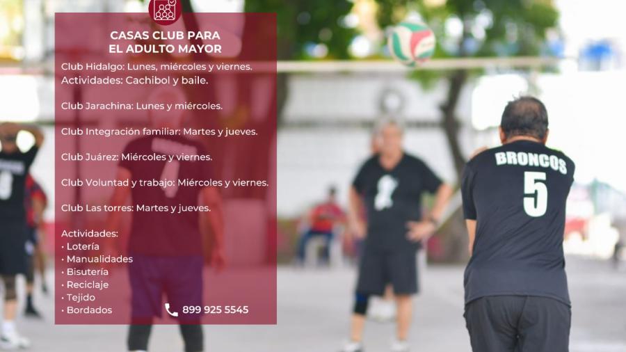 Promueve DIF Reynosa deporte y recreación en Casas Club para el Adulto Mayor