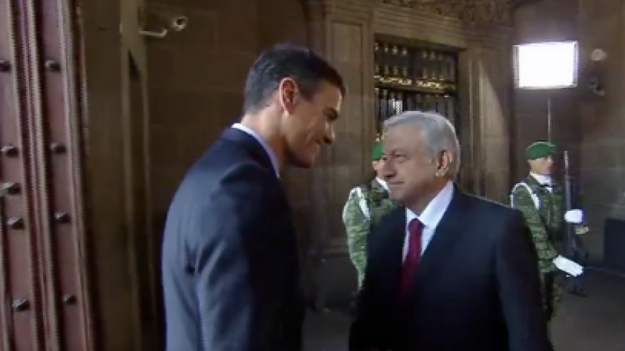 AMLO recibe a Presidente de España en Palacio Nacional