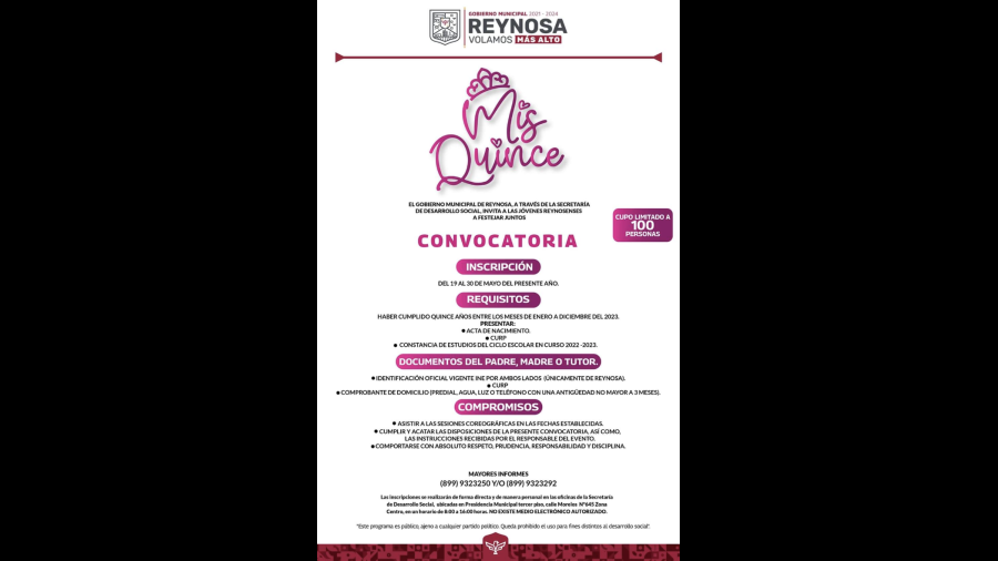 Celebrarán a Quinceañeras