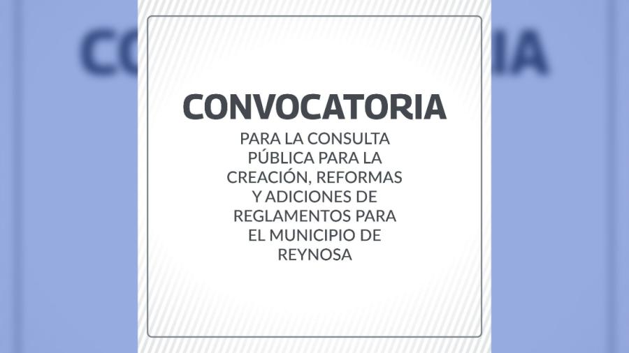 Convoca Gobierno a Consulta Pública 