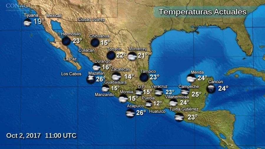 Prevalecer&aacute; potencial de lluvias en el occidente, centro y sur del pa&iacute;s