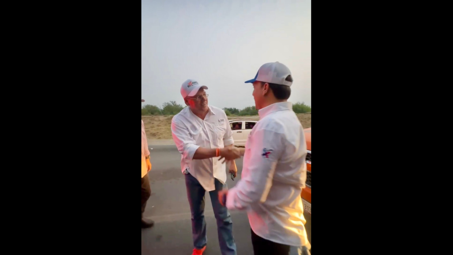 Saludo cívico entre los candidatos Luis Cantú y Rigo Ramos, es muestra de madurez política.