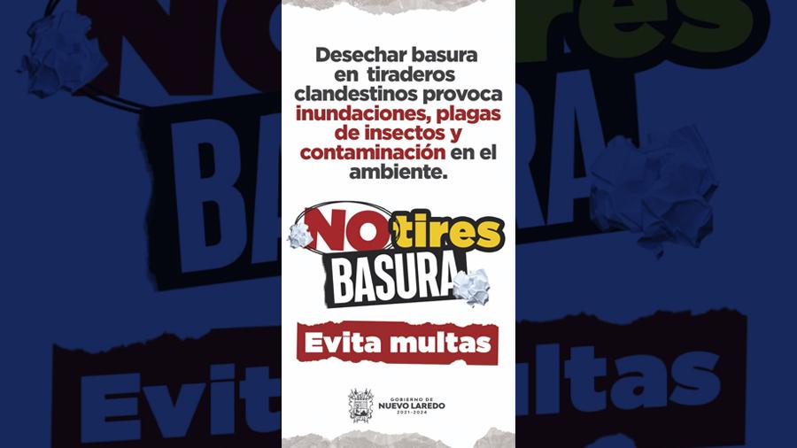 ¡Evita Multas! No tires basura en lugares no permitidos