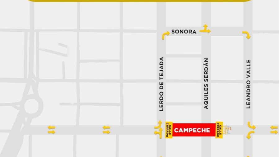 Cerrarán tramo de la Campeche por trabajos de repavimentación