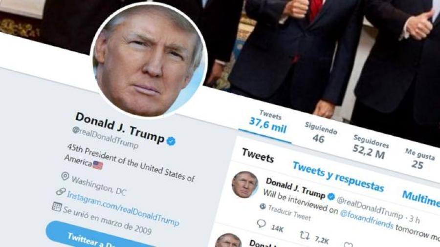 Twitter bloquea la cuenta de Donald Trump por violencia en el Capitolio
