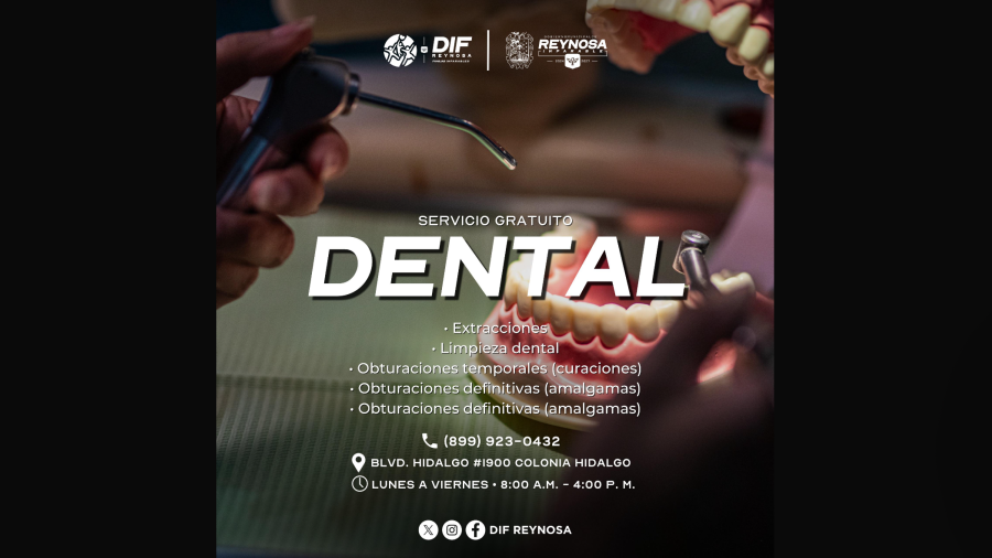 Ofrece DIF-Reynosa servicio dental gratuito