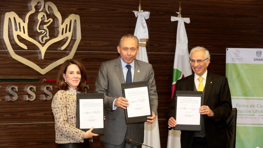 Firma ISSSTE convenio cultural con la UNAM