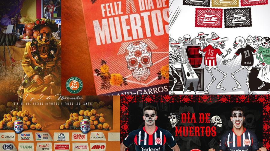 Clubes de Europa felicitan a México por el Día de Muertos