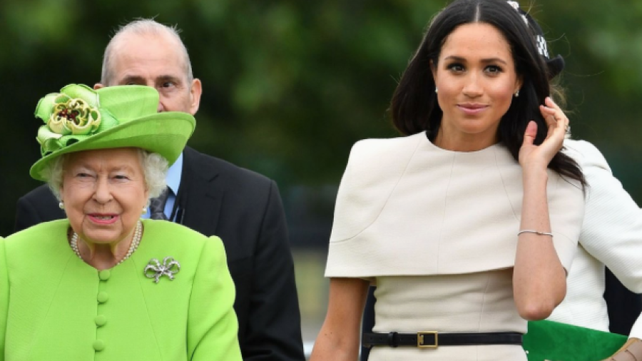 Meghan Markle en su primer evento sola con la reina Isabel II