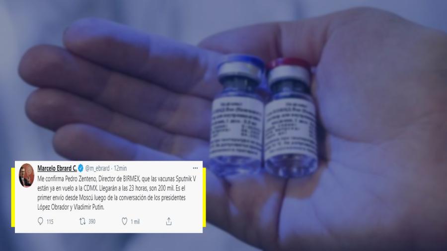 Hoy llegan las vacunas rusas contra el COVID-19, confirma Marcelo Ebrard