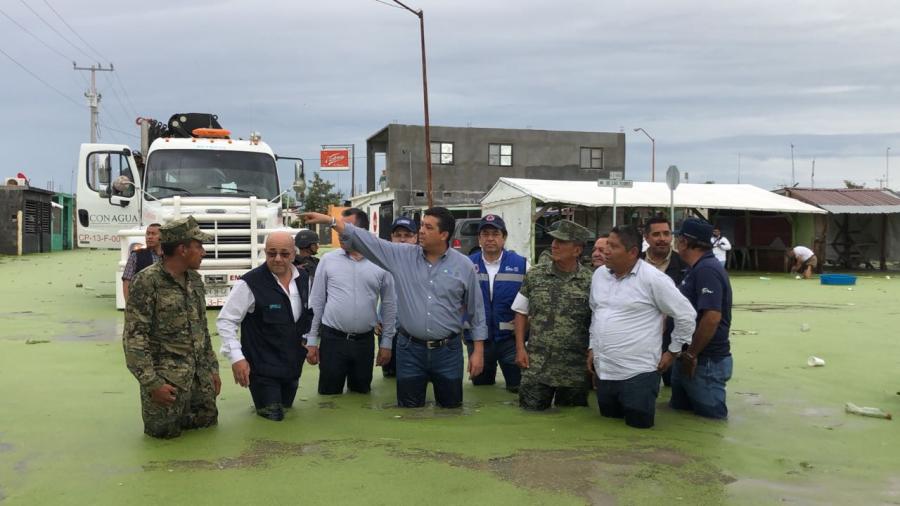 Activa Gobernador apoyos para familias damnificadas por lluvias en Reynosa