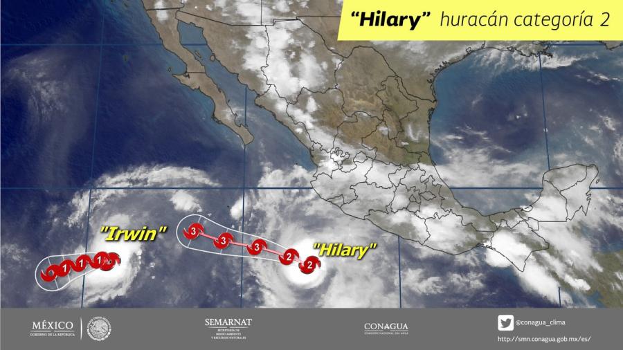 "Hilary" se convierte en huracán categoría 2