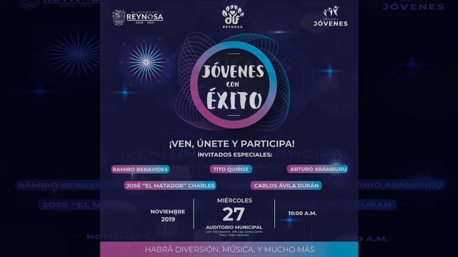 DIF Reynosa invita al evento "Jóvenes con Éxito"