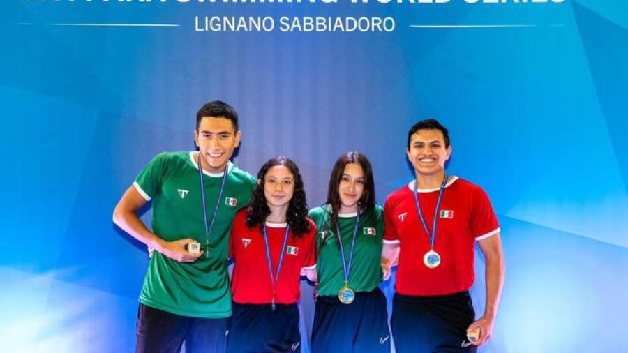 Con oro y plata, México retorna de Serie Mundial de Para Natación en Italia