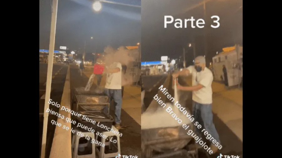 Taquero ataca puesto de la competencia por instalarse cerca del suyo