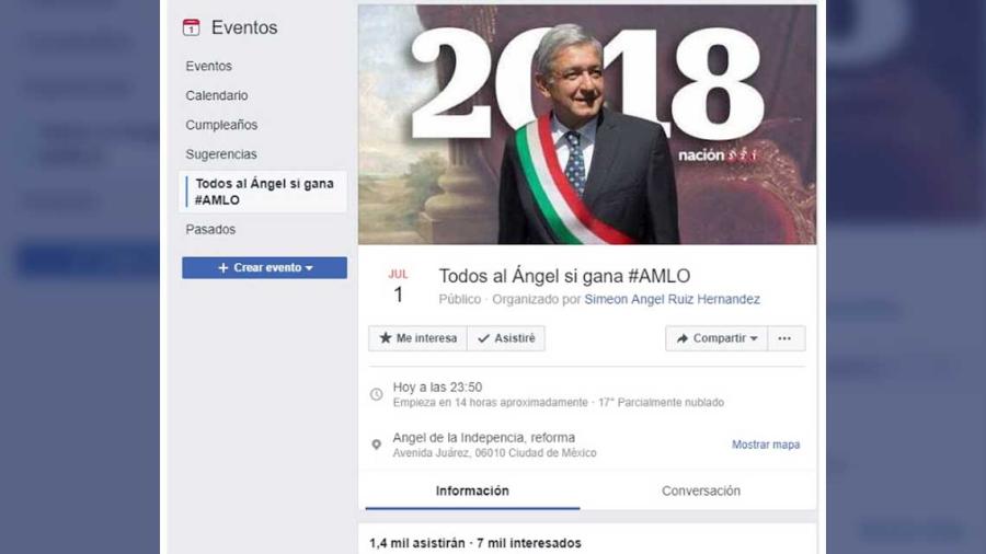 Todos al Ángel si gana AMLO: crean evento