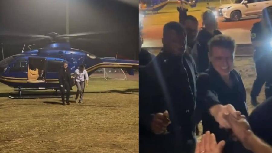 Luis Miguel baja de helicóptero para saludar a fans en República Dominicana