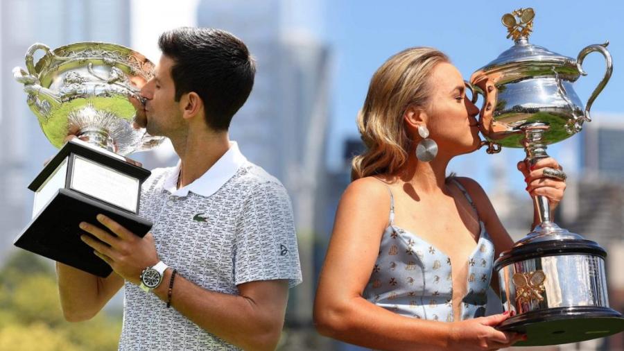 Novak Djokovic y Sofía Kenin conquistan el abierto de Australia 