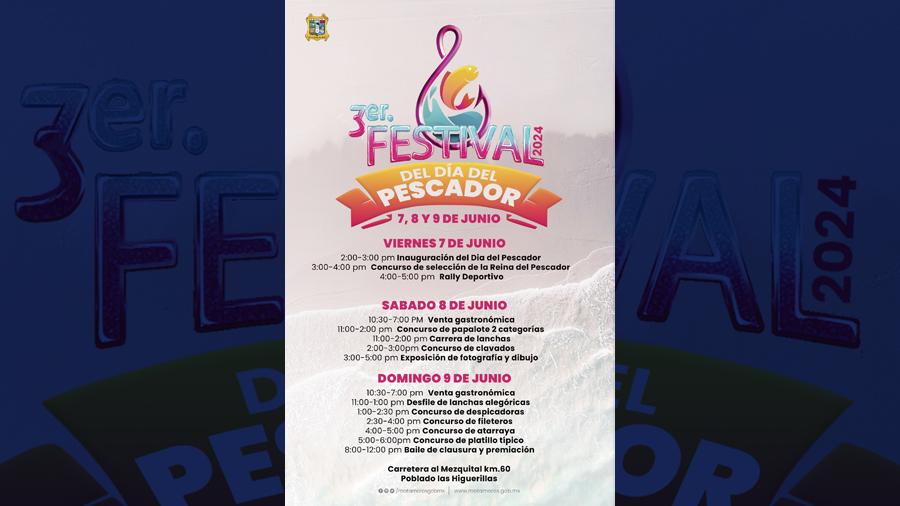 Invitan a participar en el 3er. Festival del Pescador