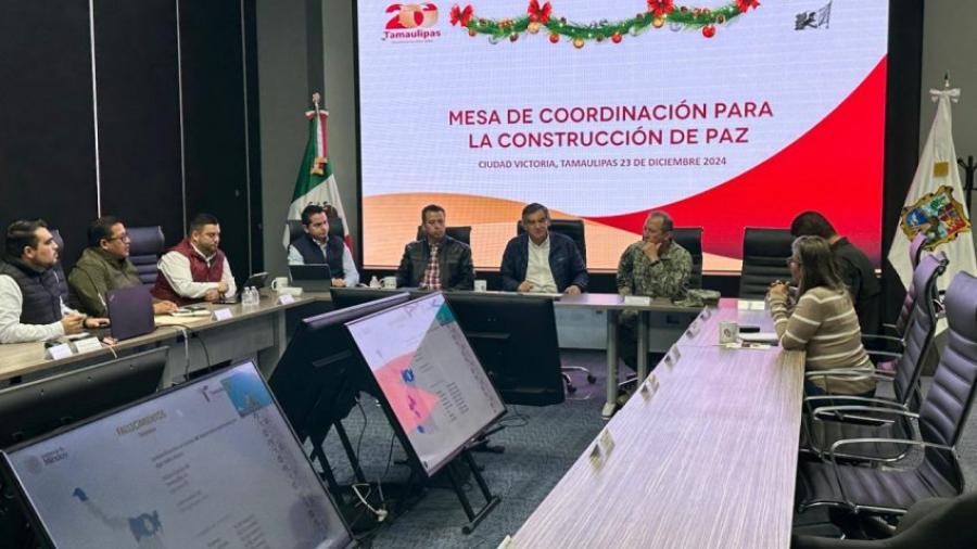 Preside gobernador Mesa de Seguridad e instruye reforzar operativos para unas fiestas navideñas en paz