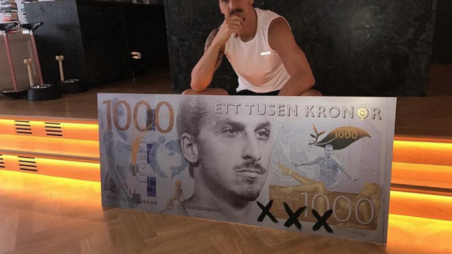 Zlatan Ibrahimović, inmortalizado en billete sueco